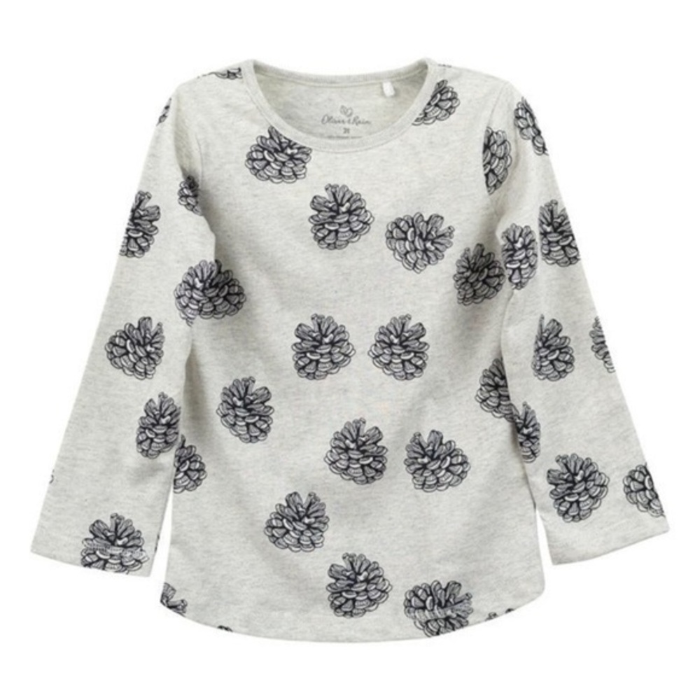 NWT Oliver and Rain pine cone long sleeve shirt 2T